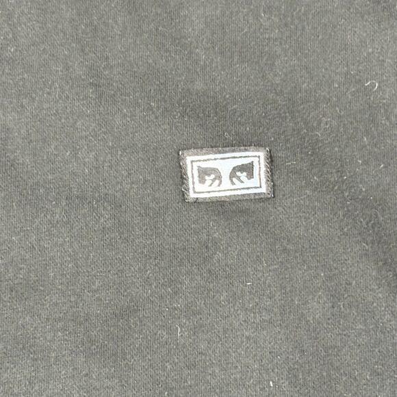 Vintage Y2K Obey Sweatshirt Black Mens Size XL Crewneck Logo Patch - Picture 2 of 6